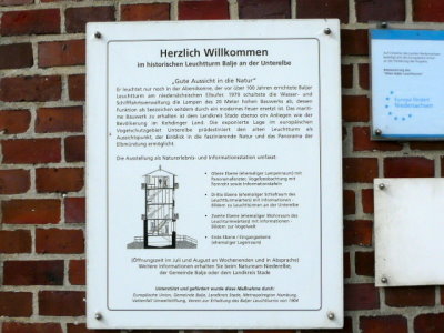 Beschreibung am Turm