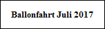 Ballonfahrt Juli 2017